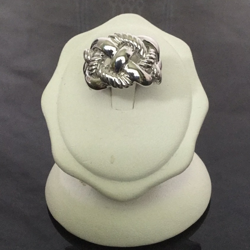 💕Brand New .925 Sterling Silver Rope Basket Weave Ring💕 Sz7💕